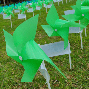 500 pinwheels at hemisfair for mental health awareness month 2